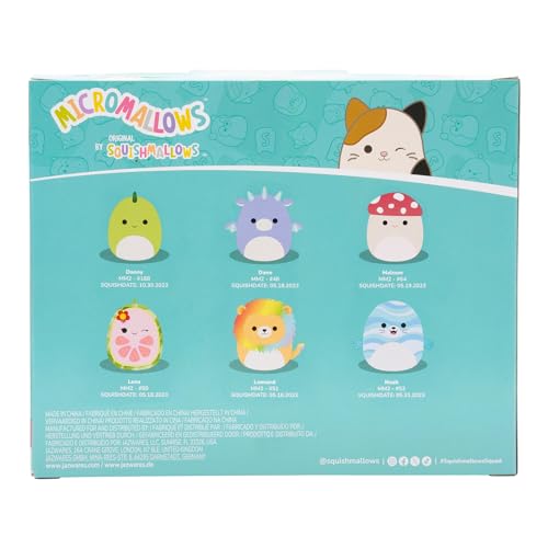 Squishmallows Micromallows Dane Dragon, periwinkle mini plush for storytelling and play.