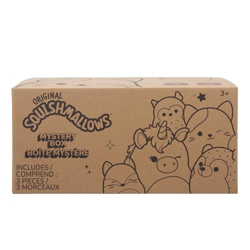 Squishmallows Mystery 3-Pack figures on display for shelves and imaginative play