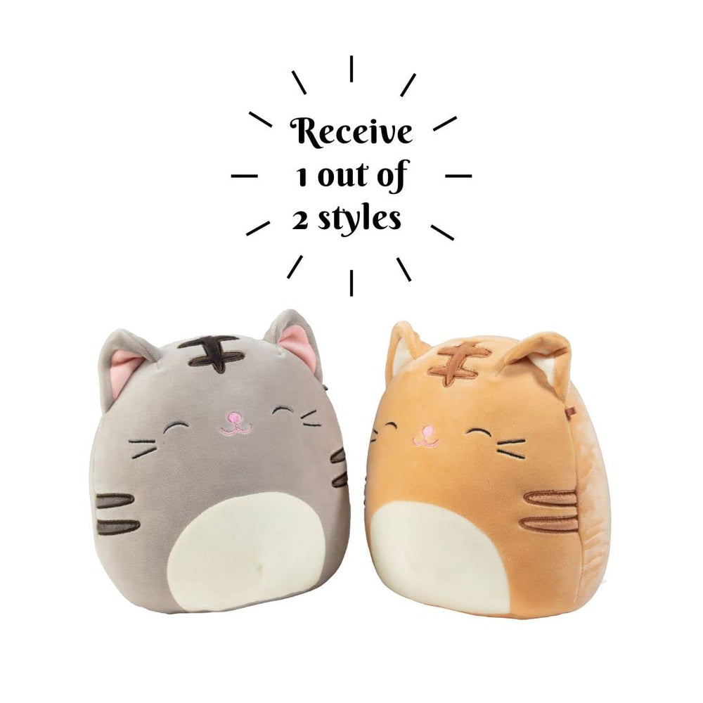 Squishmallows mystery 8-inch grey cat plush ideal for travel and cuddles