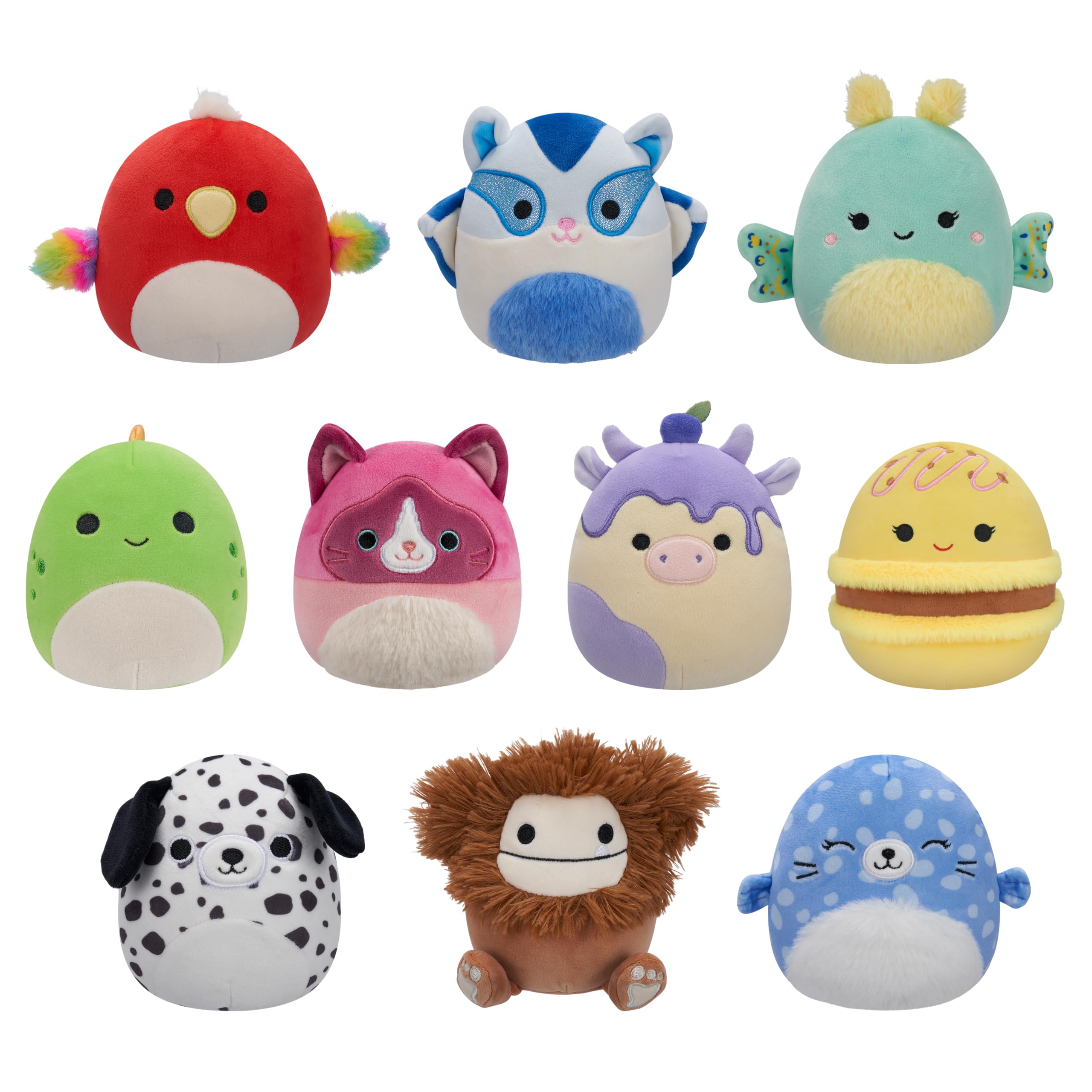 Squishmallows Seanster Stegosaurus plush for travel cuddles and bedtime comfort.