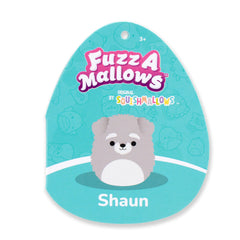 Squishmallows Shaun the Schnauzer 30cm bed scene, perfect cuddle buddy at home.