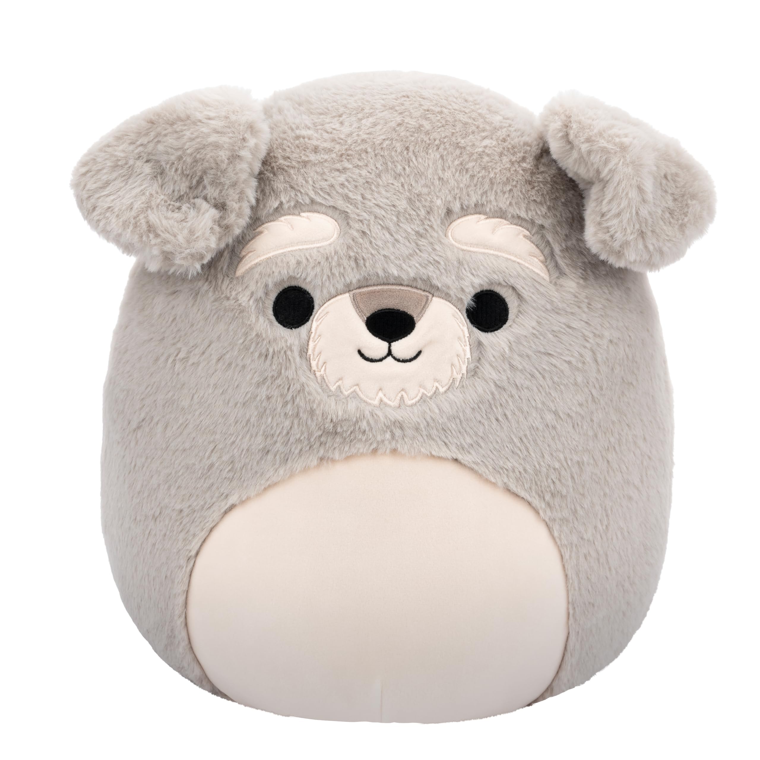 Squishmallows Shaun the Schnauzer 30cm front view, ideal for cozy hugging and display.