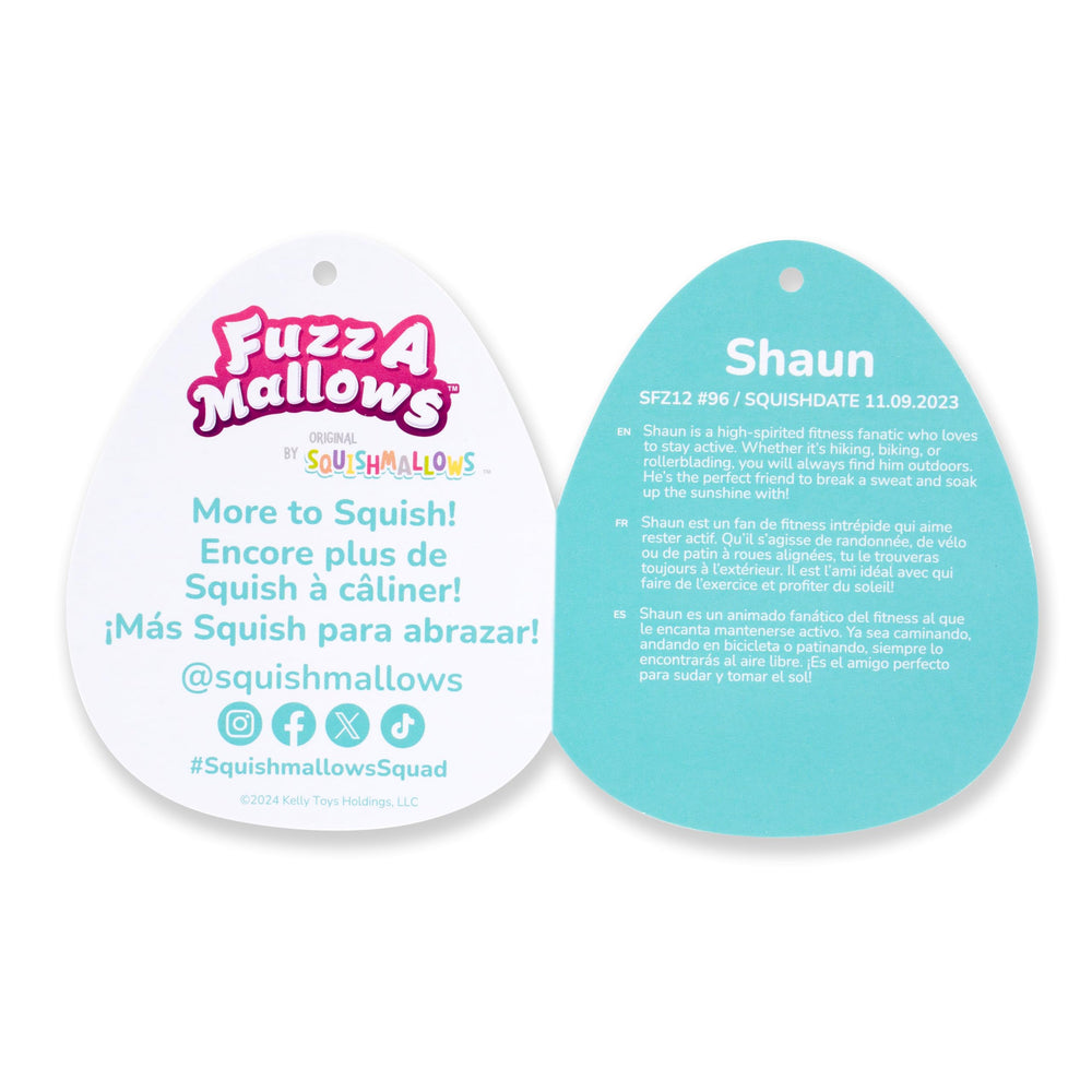 Squishmallows Shaun the Schnauzer 30cm travel image, ideal companion for car or plane journeys.