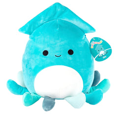 Squishmallows Sky the Christmas Squid plush with ultra-soft cuddle feel for kids.