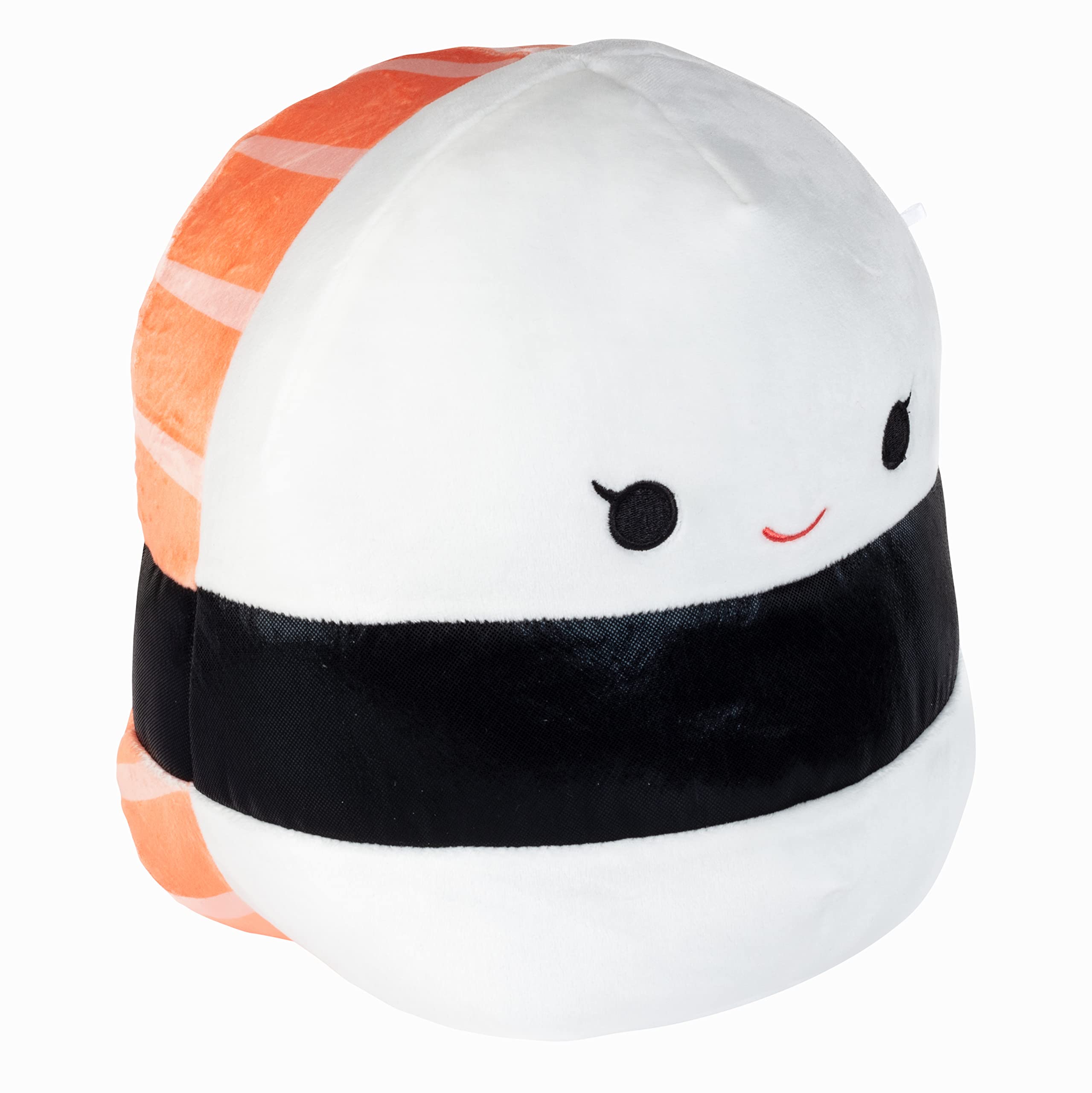 Squishmallows Solenn Salmon Sushi plush – closeup of soft fur for comforting snuggles.