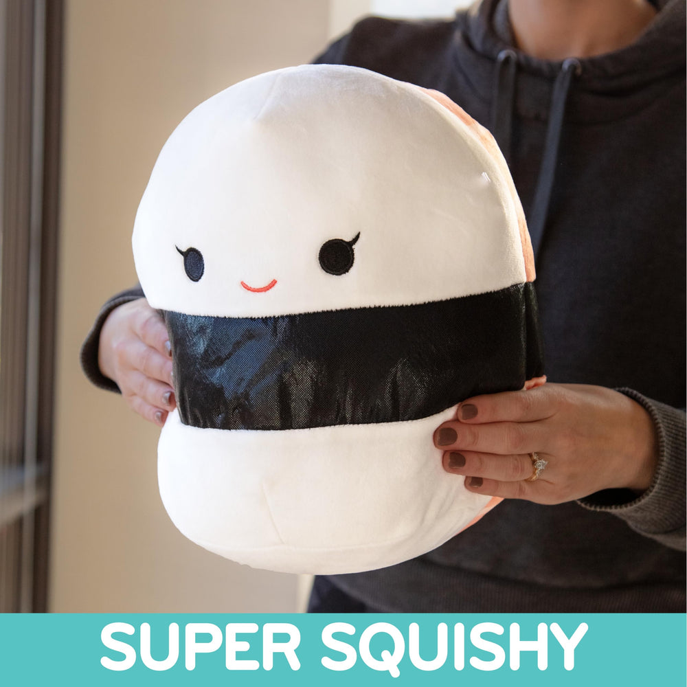 Squishmallows Solenn Salmon Sushi plush – packaged gift-ready for birthdays and holidays.