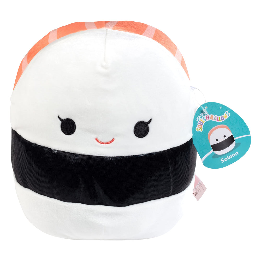 Squishmallows Solenn Salmon Sushi plush – soft texture for cozy hugs during travel.