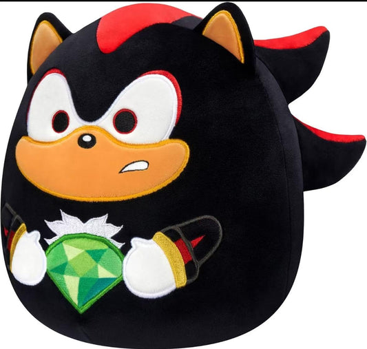 Squishmallows Sonic Shadow soft fabric plush ready for hugs on the go.