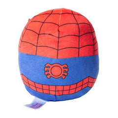 Squishmallows Spider-Man 7-inch plush travel-ready pose for on-the-go fun.