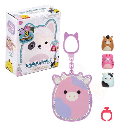 Squishmallows Clip-A-Long Series 1 mystery clip on bag, adorable accessory.