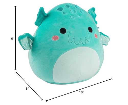 Squishmallows Theotto Cthulhu, machine washable care for long-lasting softness.