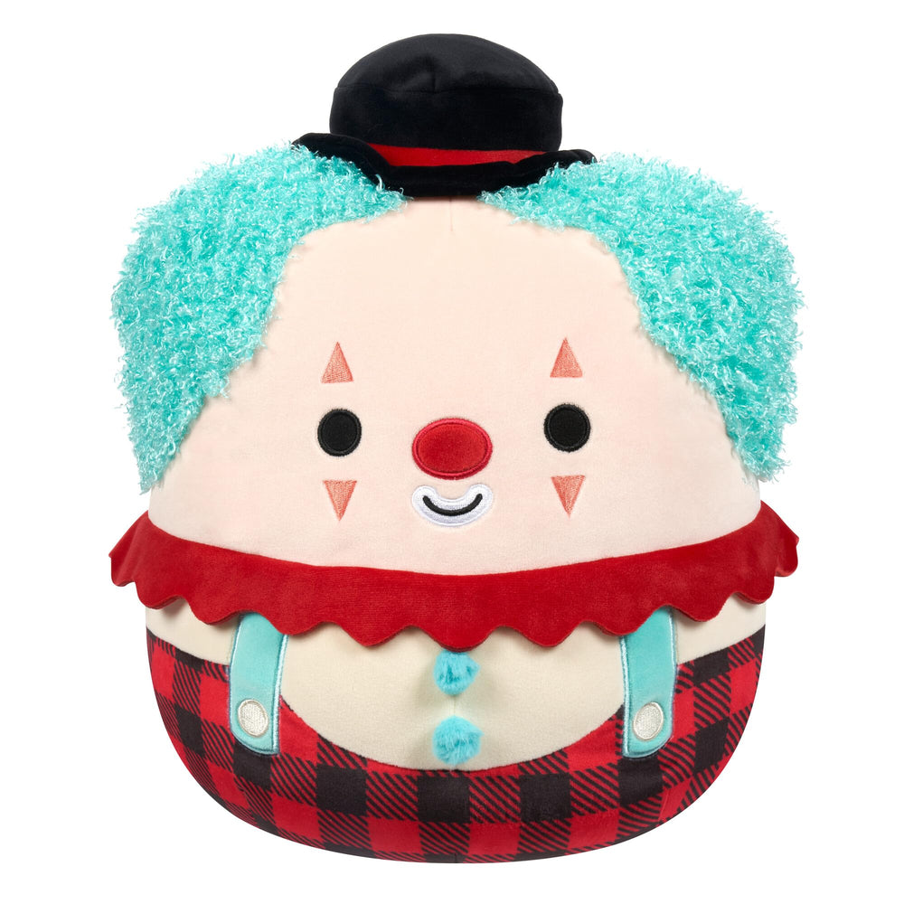 Squishmallows Ukee clown with teal hair for cozy cuddles and kitchen cheer.