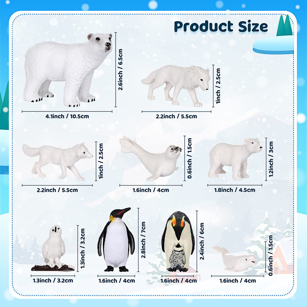 Sratte penguin figurines: playful figures for polar-themed crafts and displays.