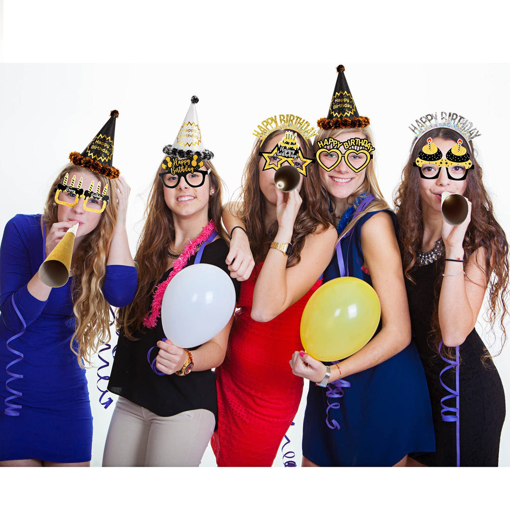 Sratte birthday glasses in multiple styles spark candid group photos