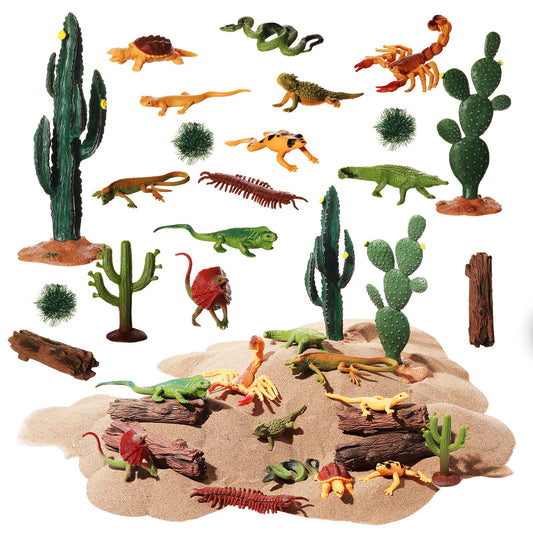 Sratte desert animals figures kit for detailed diorama crafting and display.