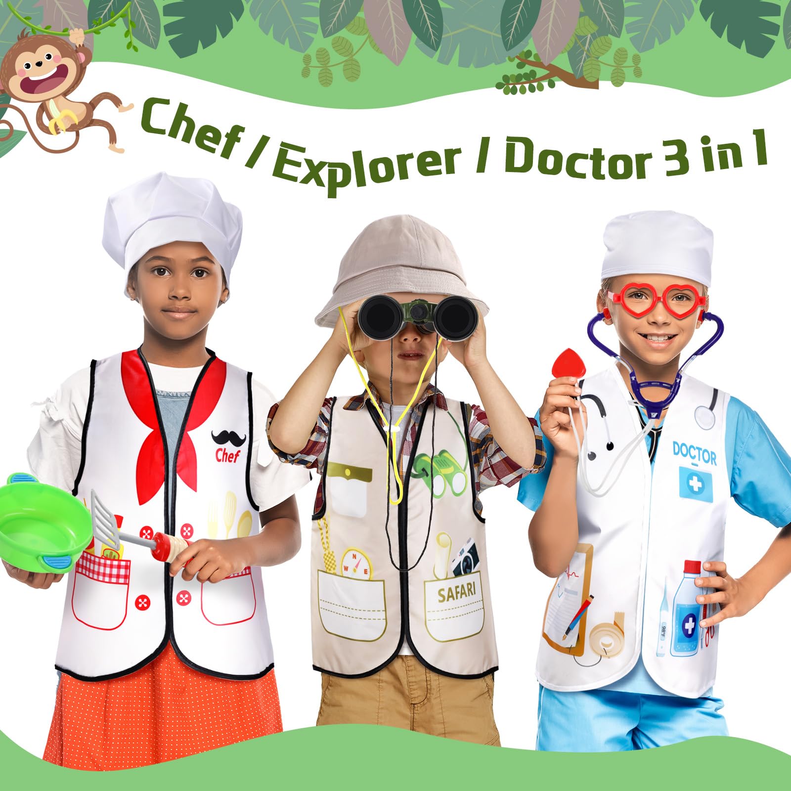 Sratte hats and accessories complete dress-up costumes for kids.