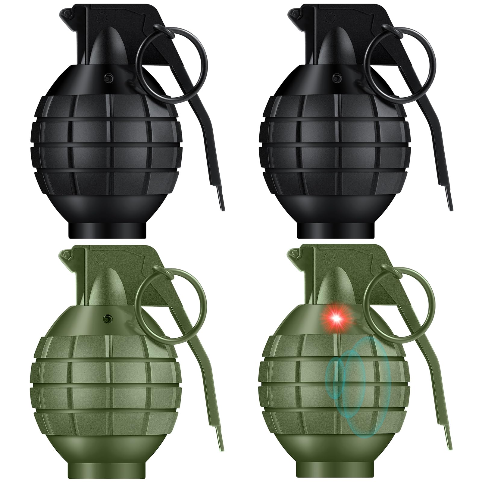Sratte grenade prop in green with textured finish for authentic role play.