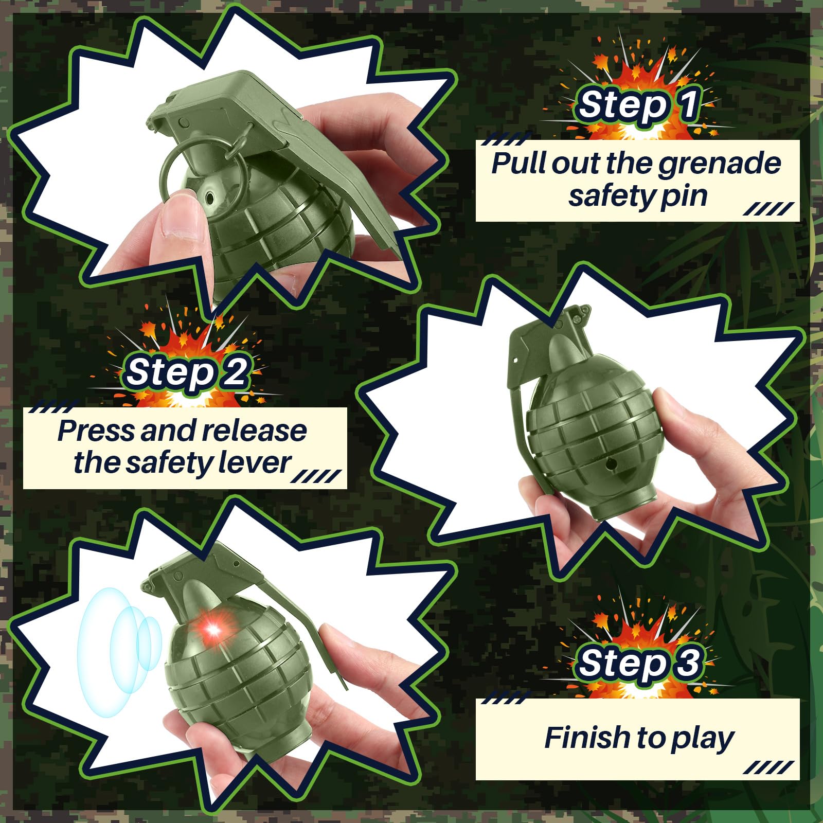 Sratte grenades green four-pack ideal for group play.