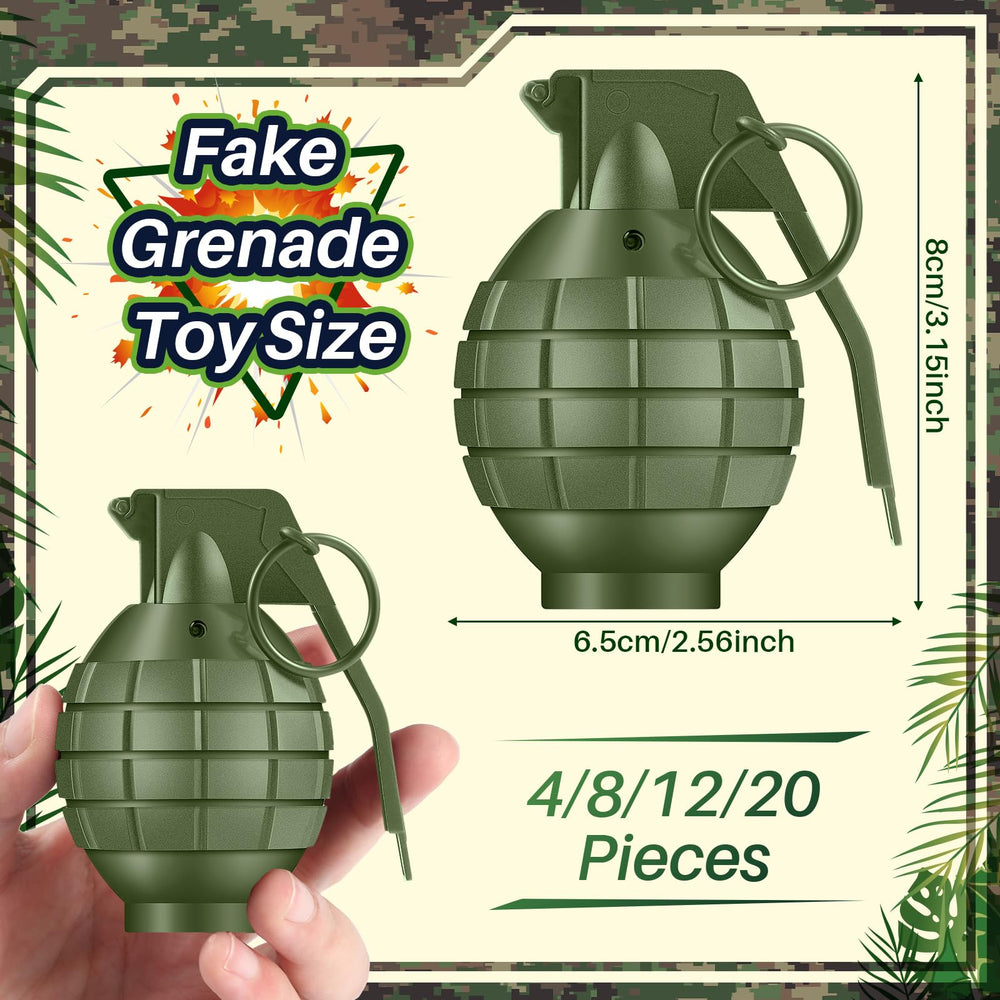 Sratte grenades green textured design enhances authentic toy feel.