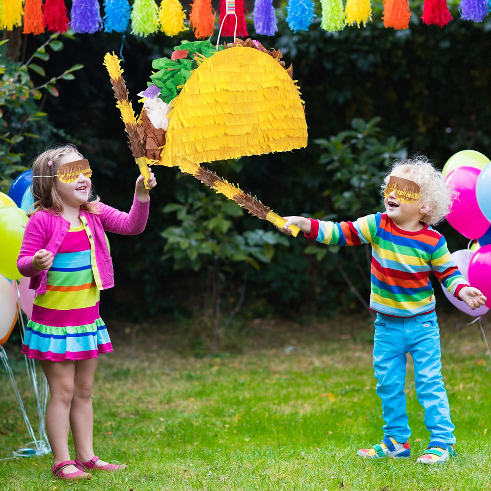 Sratte Piñata eye mask adds playful carnival vibes to your setup.