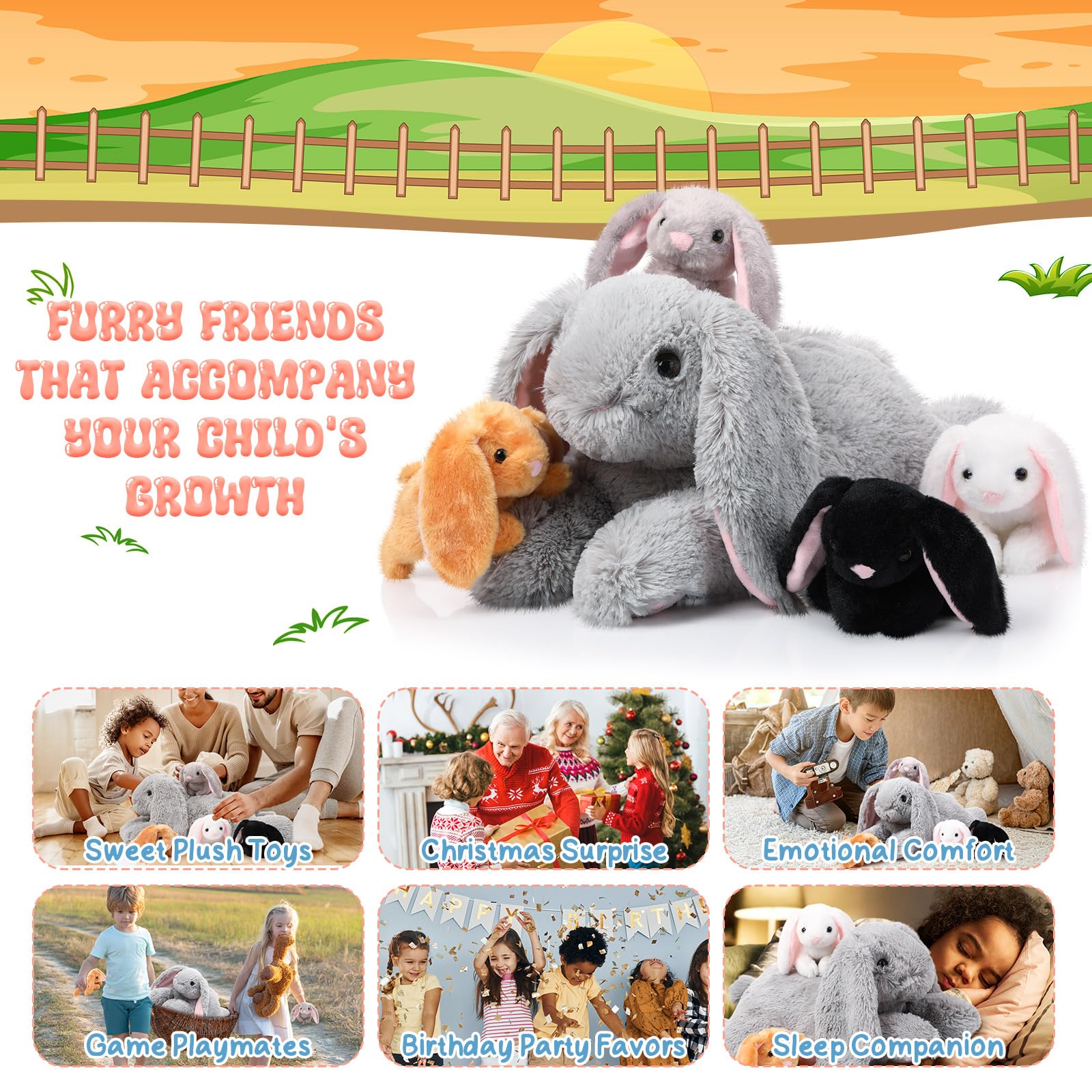 Sratte soft plush fabric with PP cotton provides a gentle, comforting touch.