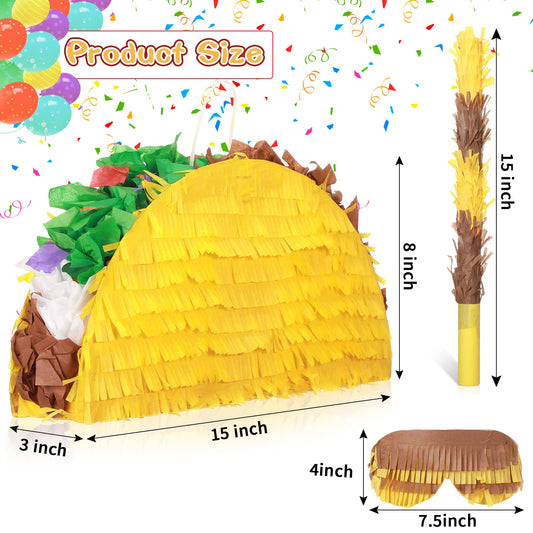 Sratte Taco Piñata bright colors grab attention and elevate party photos.