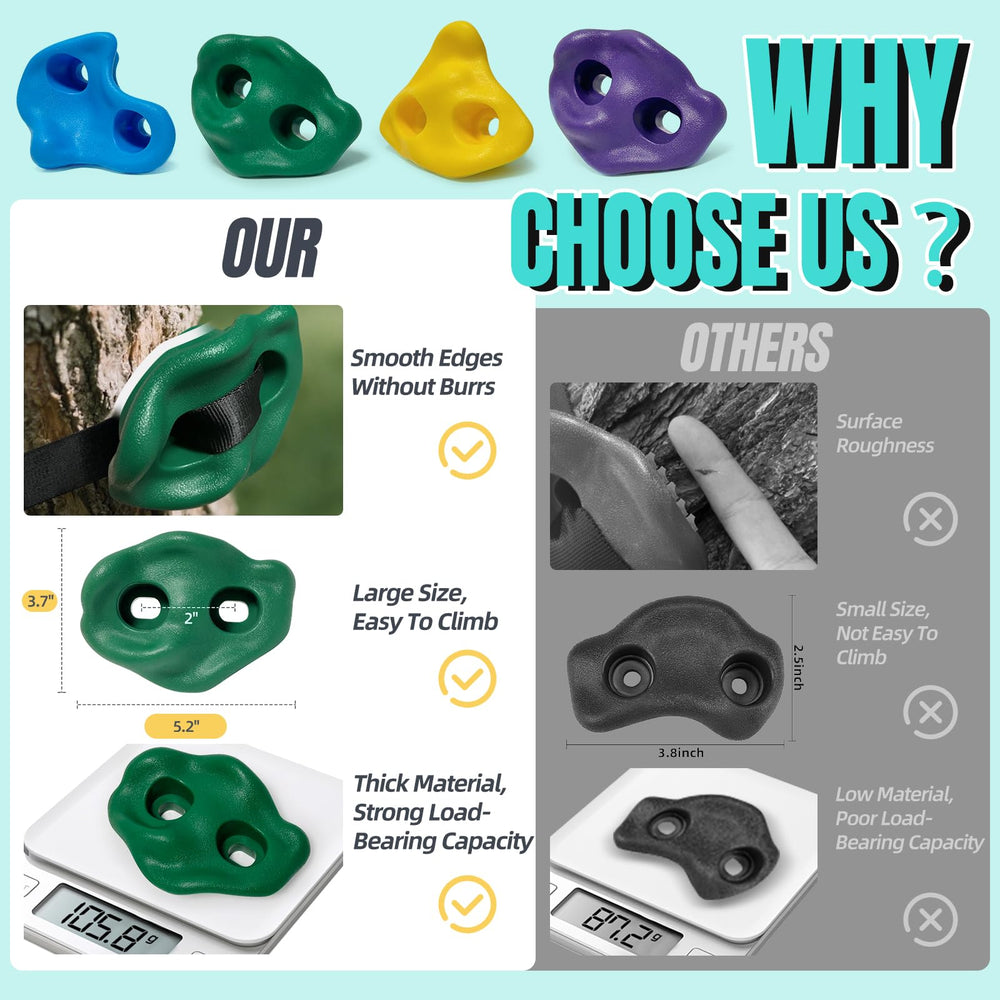SREHRLY holds support up to 230 pounds for family climbing sessions.