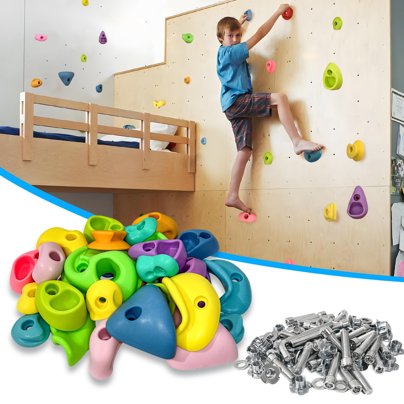 SREHRLY 32-piece set with bolts and washers enables easy mounting.