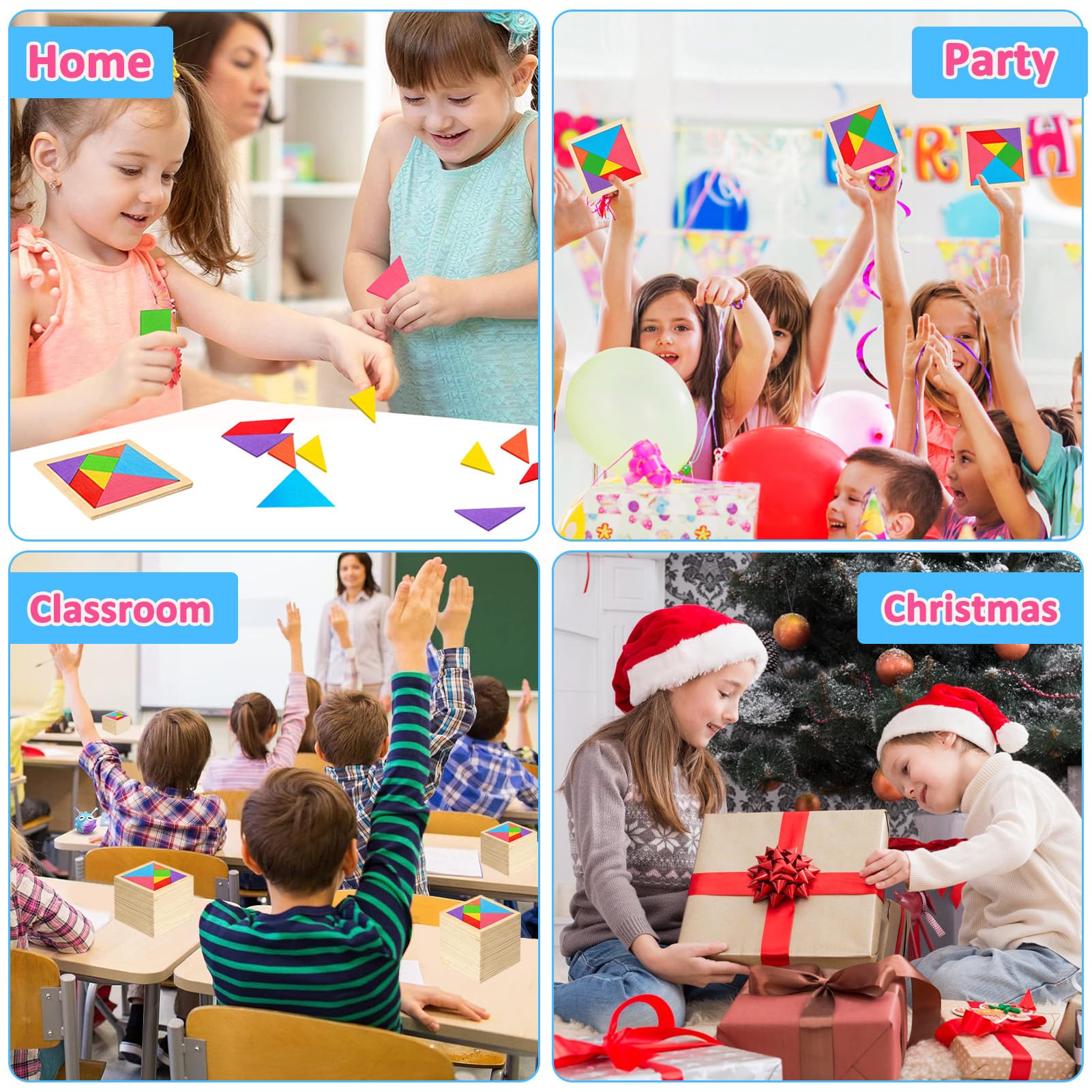 SRENJU SINU Tangram classroom prizes and party surprises foster focus.
