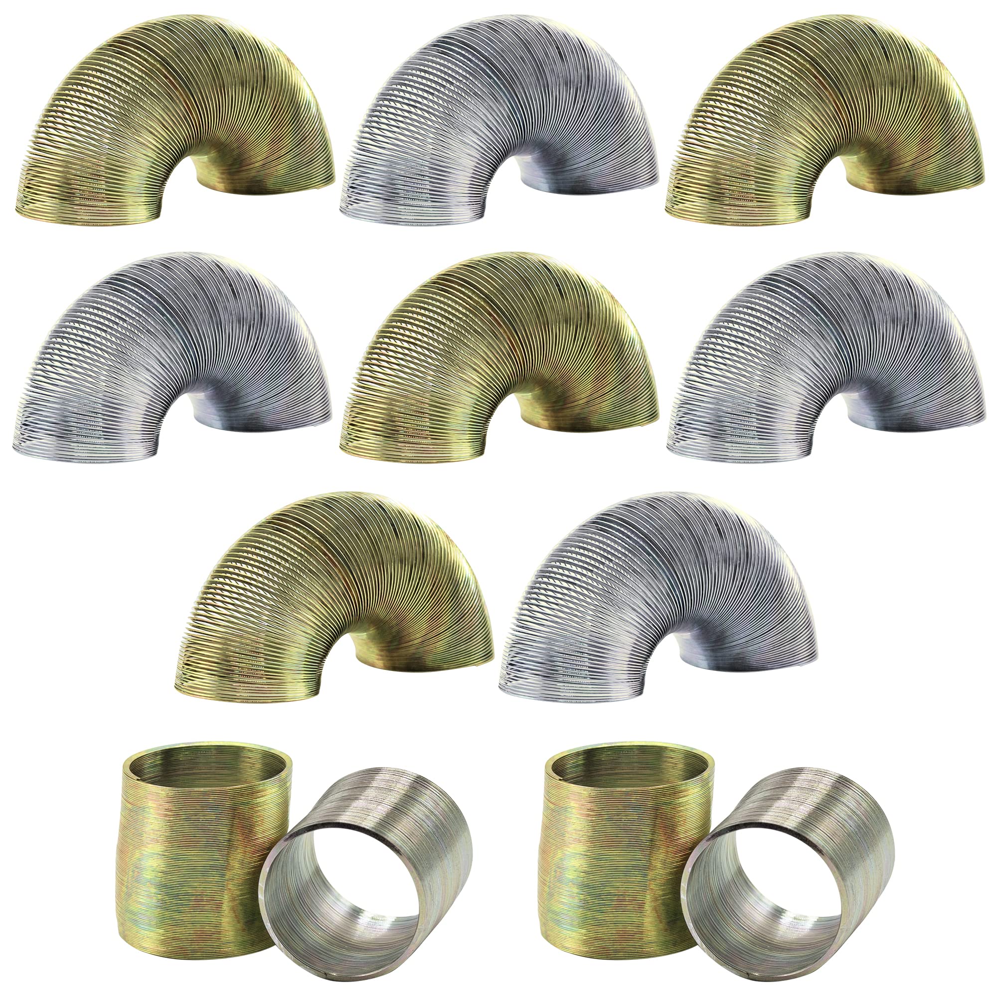 Srenta 1-inch silver mini metal coil spring close-up for classroom demos and tactile learning.
