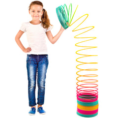 Srenta giant rainbow slinky 6-inch toy for imaginative play and party fun.