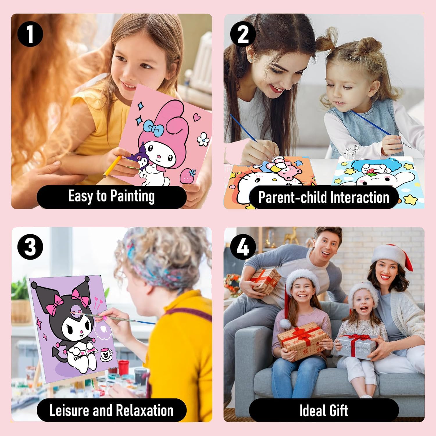 Sretoul kids painting kit in-use scene showing family-friendly creativity.