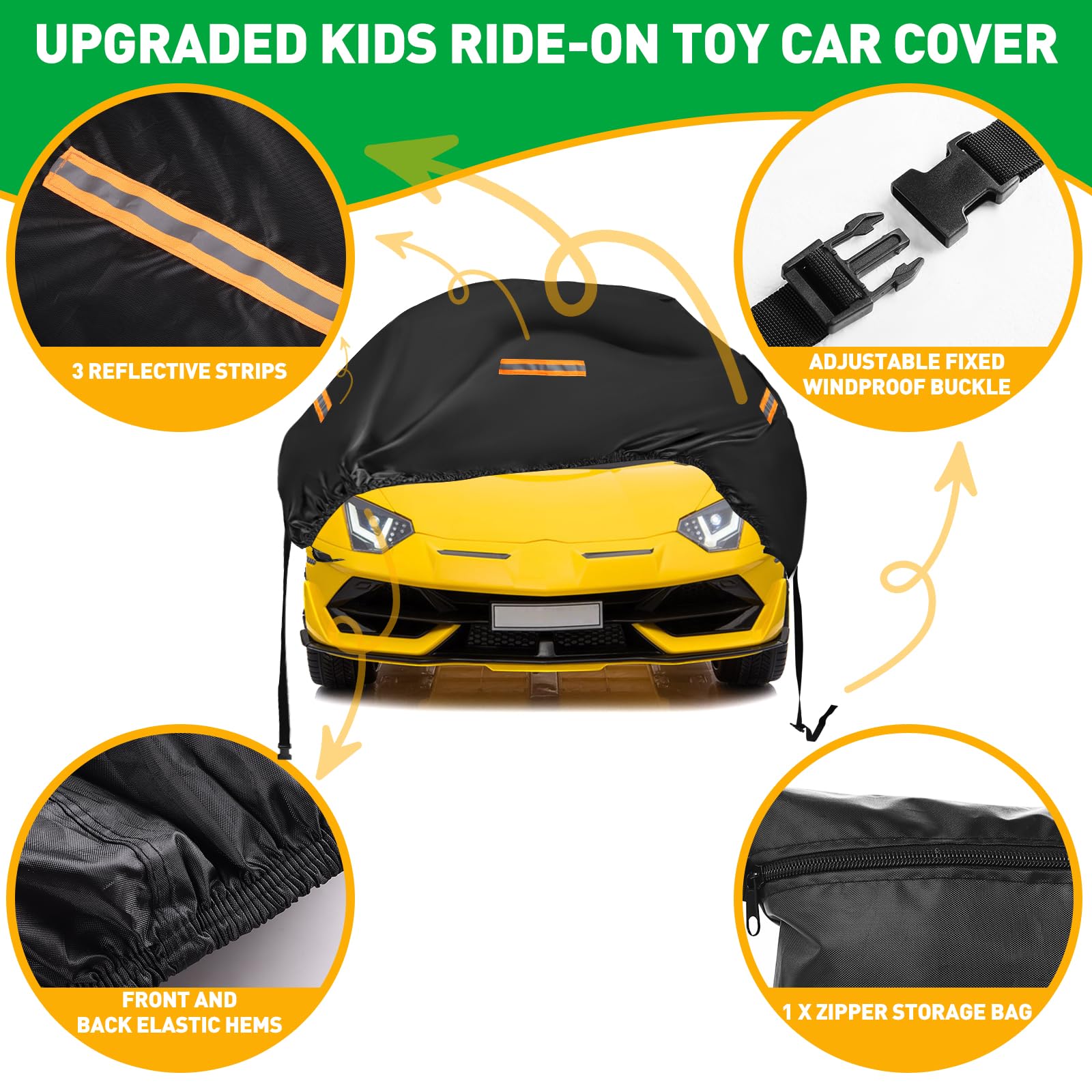 SRIMMIT large toy car cover right side view guards against wind