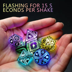 SRING LED DND dice instruction card included for quick setup.