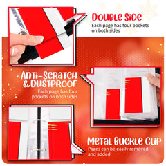 SRISE 3-ring adjustable pages help customize collection and prevent sleeve wear.