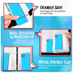 SRISE Card Binder blue capacity emphasizes holding up to 400 cards.