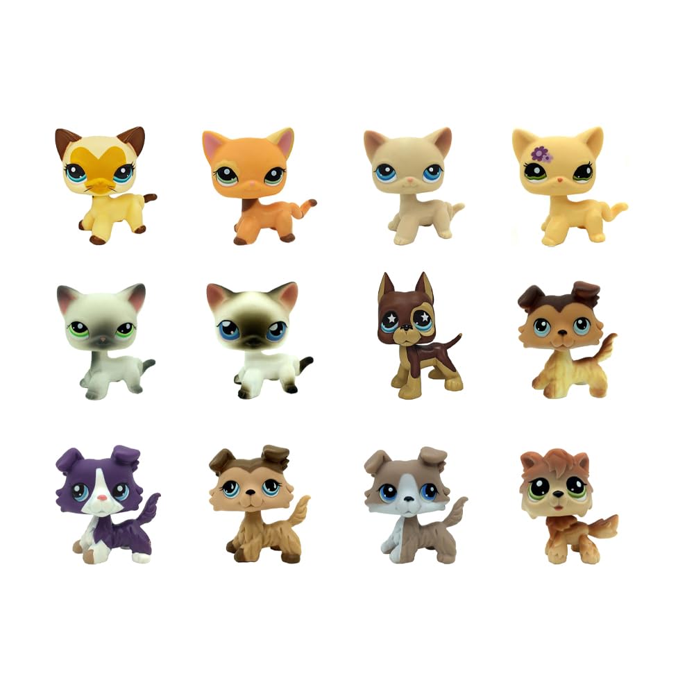 SRJLPS cat-pack-dog collection figurines 2: durable mini pet figure for shelves.