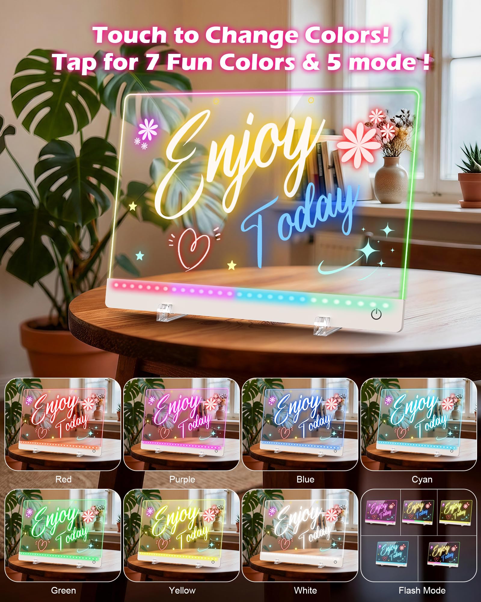 SROT 7-color LED doodle features vibrant hues for dynamic kid-friendly art.