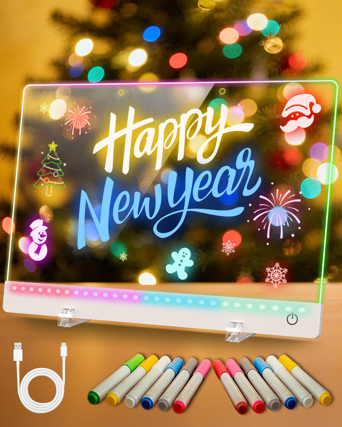SROT rechargeable LED drawing board with 17-inch glow pad for mess-free on-the-go creativity.