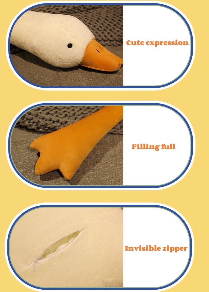Srutirbo goose plush hug pillow for relaxing moments.