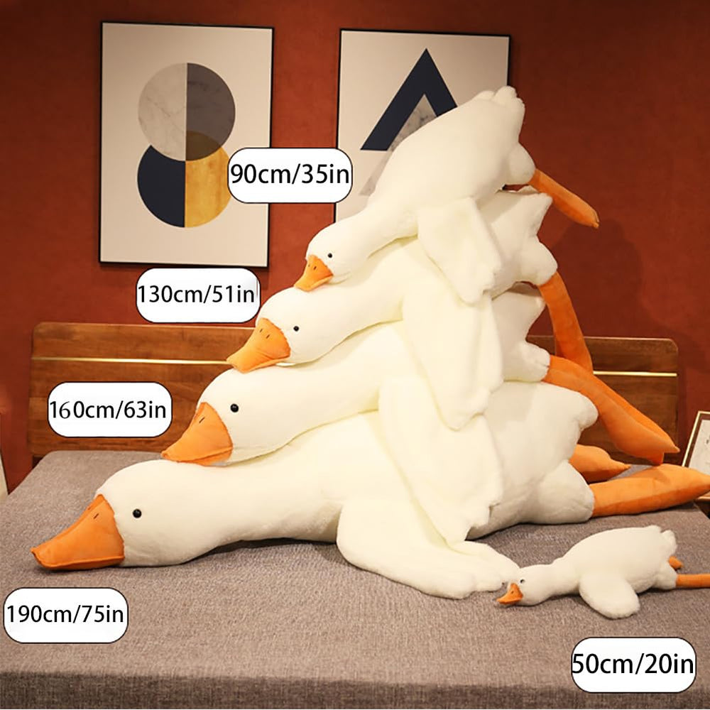 Srutirbo soft furry swan plush, perfect hug pillow for lounging