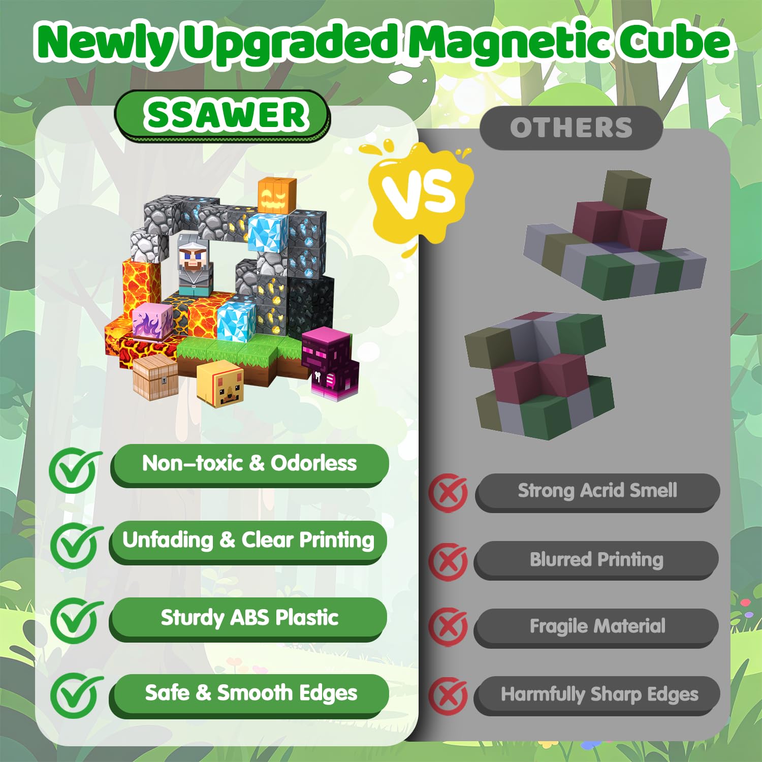 SSAWER blocks with eight magnetic contacts per piece enable sturdy, lasting connections.