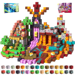 SSAWER magnetic building blocks designs show 150-piece set for imaginative play and hands-on learning