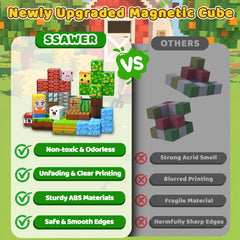 SSAWER colorful ABS blocks capture kids' attention for hands-on learning.