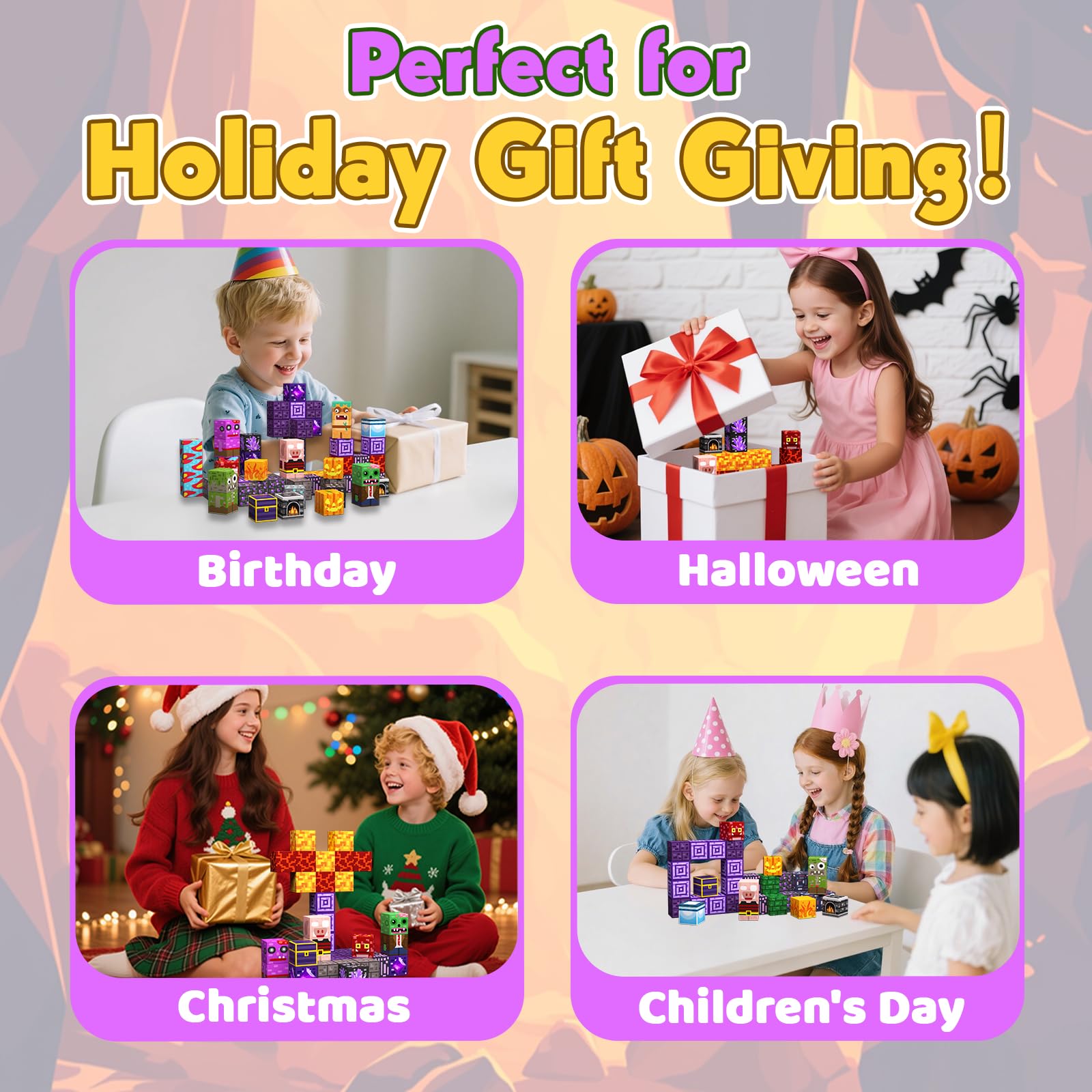 SSAWER gift-ready magnetic blocks ideal for birthdays or holidays.