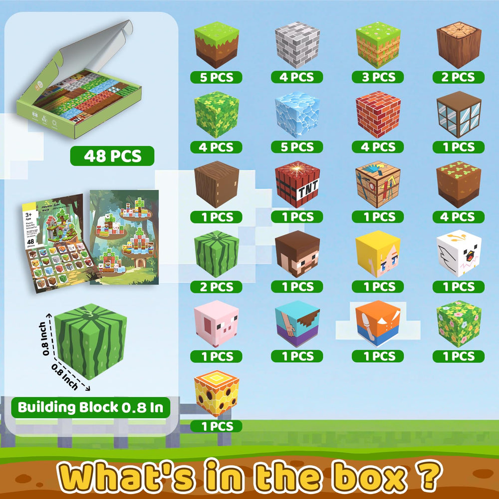 SSAWER magnetic blocks offer 21 designs to encourage creative construction.