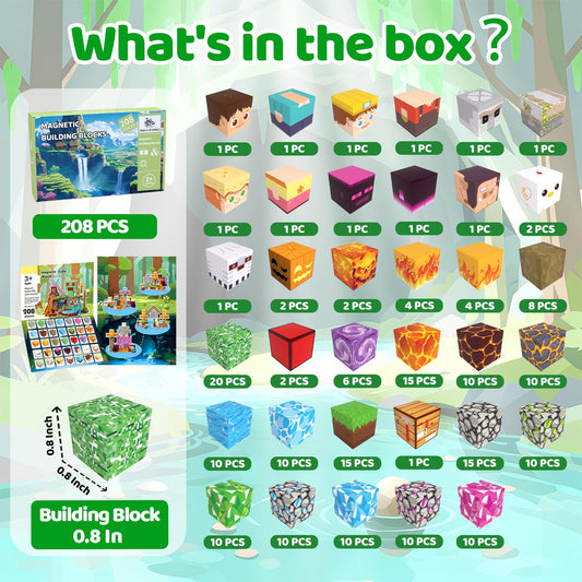 SSAWER Magnetic Blocks with creative storybook inspire guided play for kids.