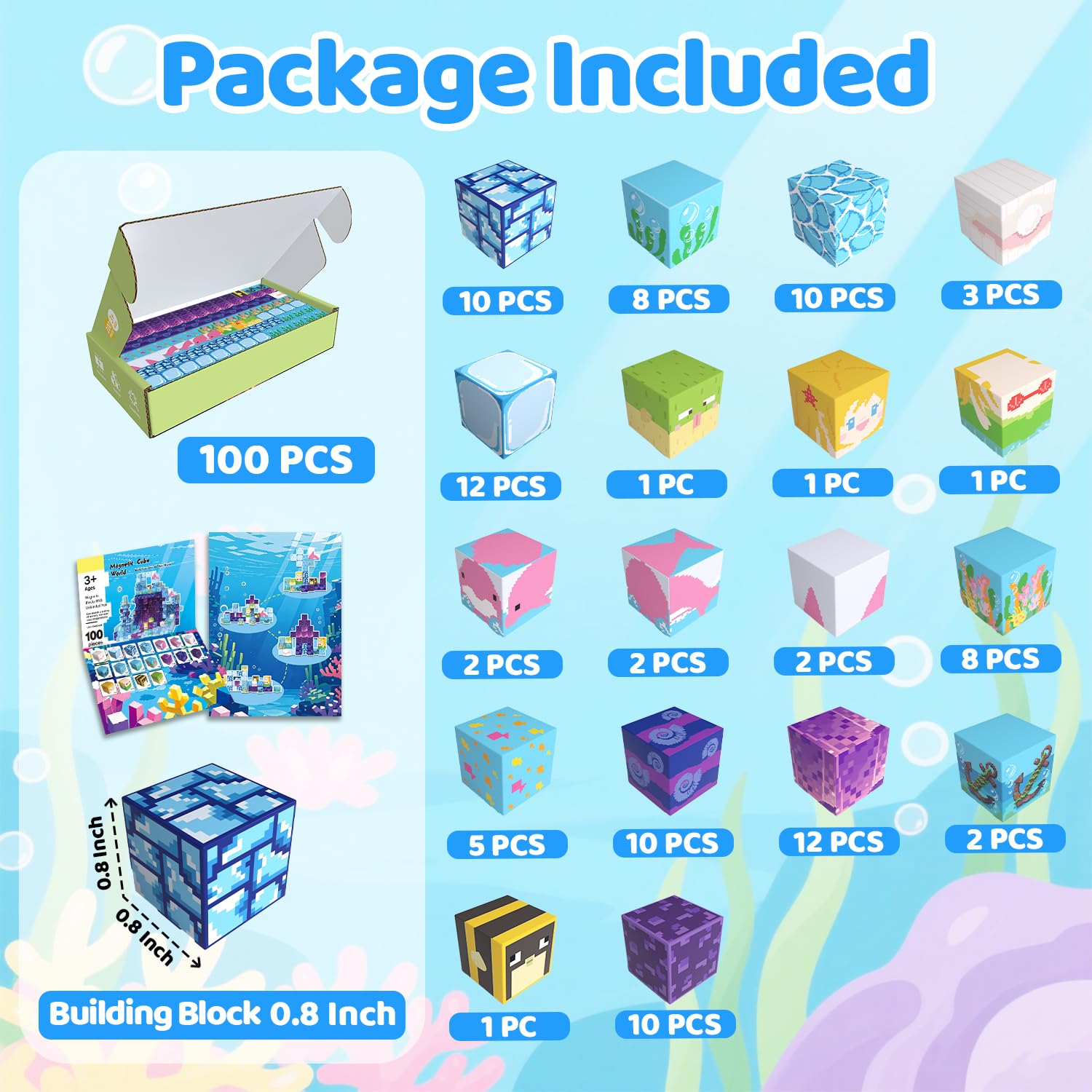 SSAWER Magnetic Blocks creative storybook supports guided building adventures.