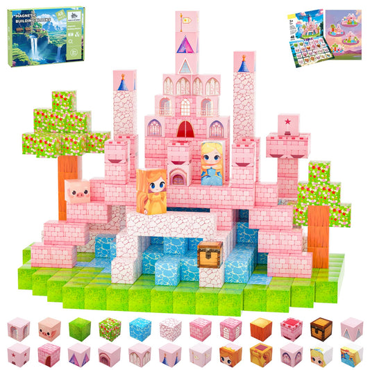 SSAWER magnetic blocks form a tall tower, supporting creativity and fine motor development.