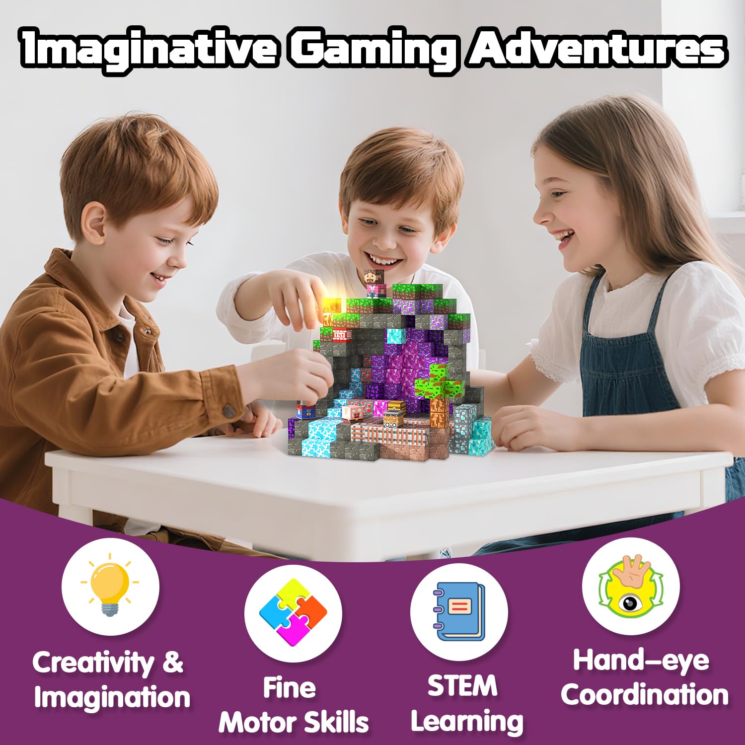 SSAWER magnetic blocks encourage parent-child bonding through collaborative construction.